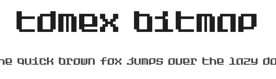 Tdmex Bitmap — Display Font