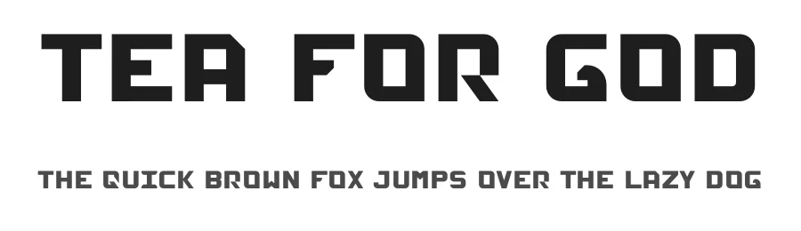 Tea For God by Szymon Furjan — Display Font