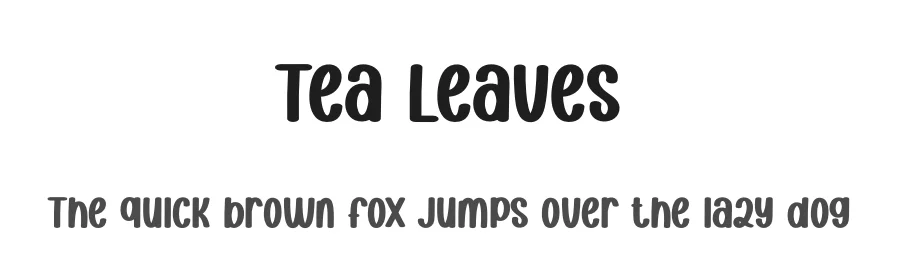 Tea Leaves — Display Font