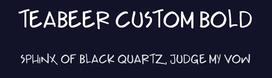 Teabeer Custom Bold — Display Font — thumbnail 2