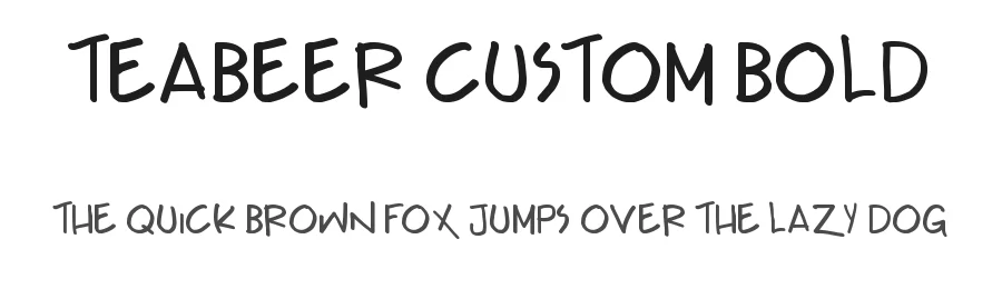 Teabeer Custom Bold — Display Font