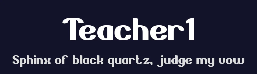 Teacher1 by http://www.dafont.com/wino-s-kadir.d2209 — Display Font — thumbnail 2