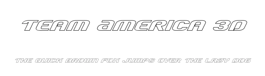 Team America 3D by Daniel Zadorozny — Display Font
