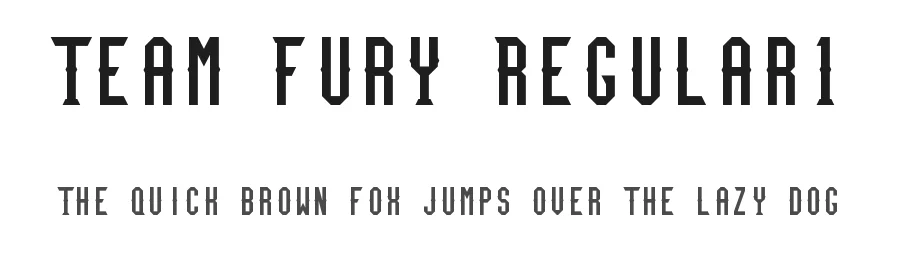 Team Fury Regular1 by Out Of Step Font Company — Display Font