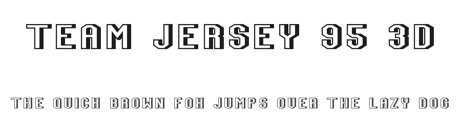Team Jersey 95 3D by Out of Step Font Company — Display Font