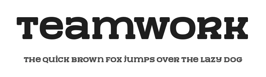 TeamWork by Situjuh Nazara — Display Font