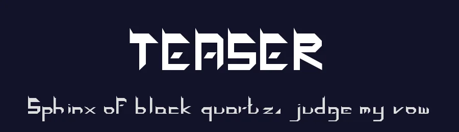 TEASER — Display Font — thumbnail 2