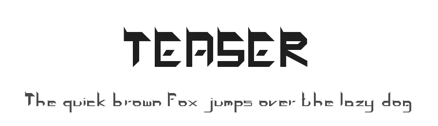 TEASER — Display Font
