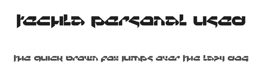 Techla Personal Used — Display Font