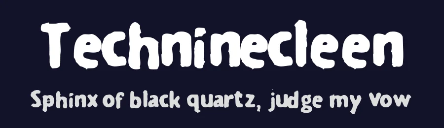 Techninecleen — Display Font — thumbnail 2