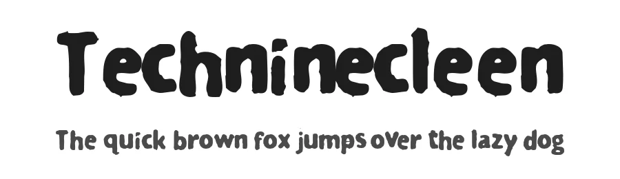 Techninecleen — Display Font