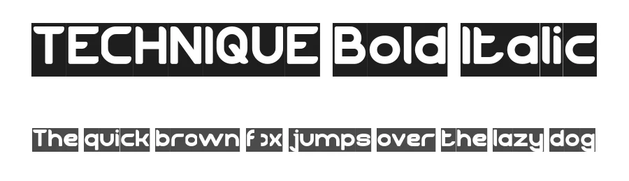 TECHNIQUE Bold Italic by http://www.dafont.com/wino-s-kadir.d2209 — Display Font