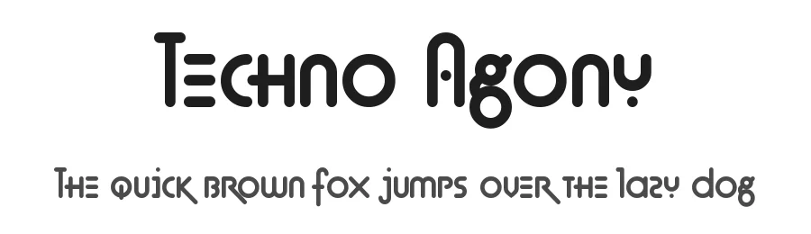 Techno Agony by AM — Display Font