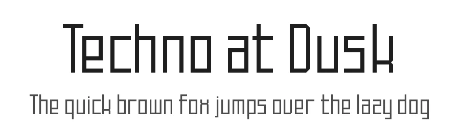 Techno at Dusk by GameDevDan — Display Font