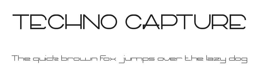 TECHNO CAPTURE by http://www.dafont.com/wino-s-kadir.d2209 — Display Font