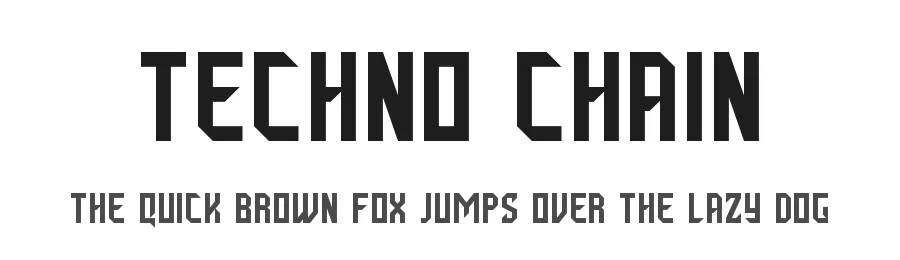 Techno Chain by Muhammad Sirojuddin — Display Font