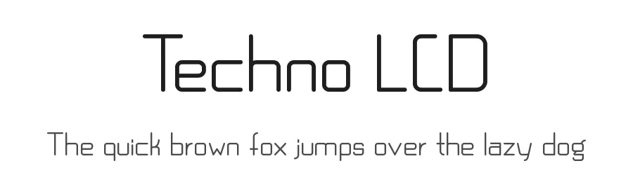 Techno LCD by Ishtiaq Ali — Display Font