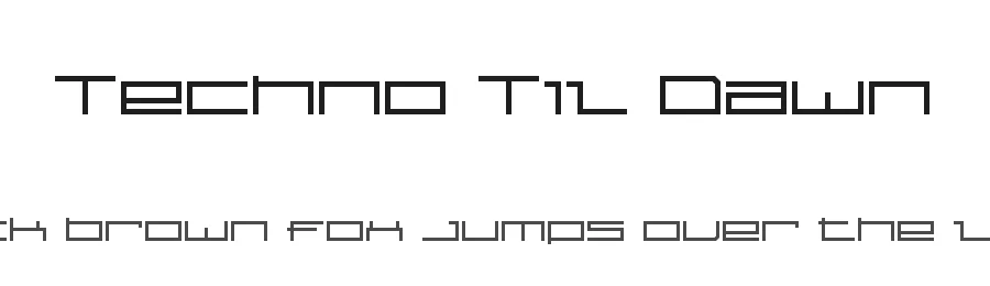 Techno Til Dawn by GameDevDan — Display Font