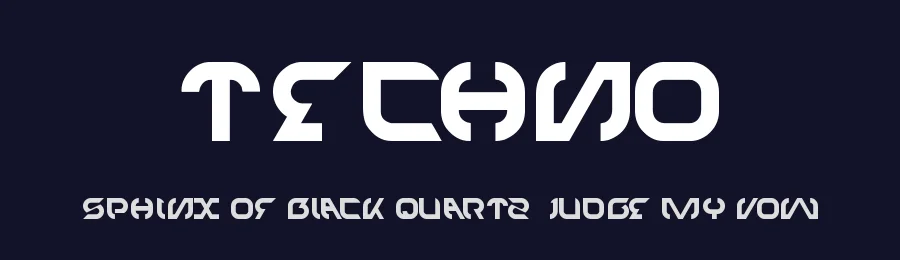 TECHNO by http://www.dafont.com/wino-s-kadir.d2209 — Display Font — thumbnail 2