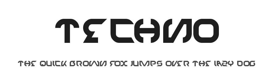 TECHNO by http://www.dafont.com/wino-s-kadir.d2209 — Display Font