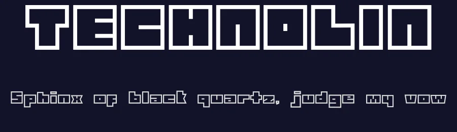 TECHNOLIN — Display Font — thumbnail 2
