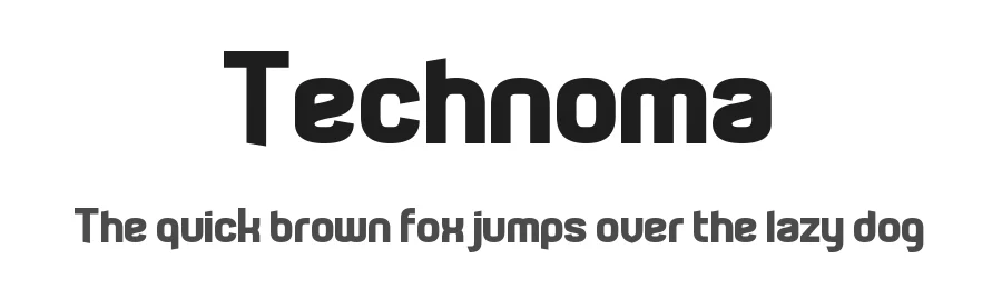 Technoma by NAL — Display Font