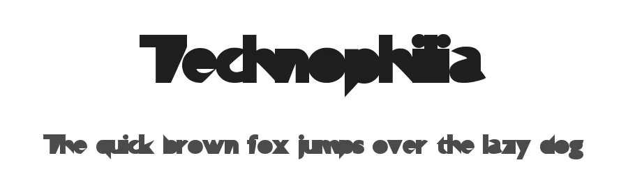 Technophilia by Xerographer Fonts Max Infeld — Display Font