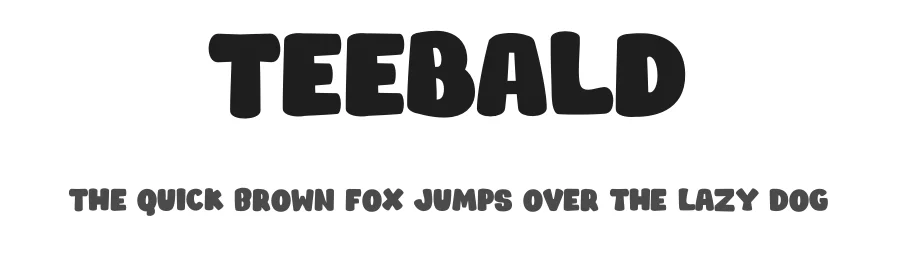 TEEBALD by Tokokoo Team — Display Font