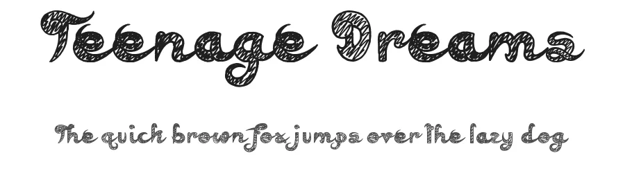 Teenage Dreams by Jonathan S. Harris — Display Font