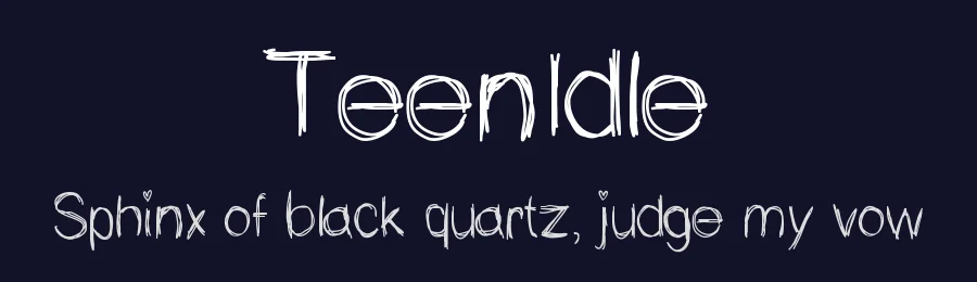 TeenIdle — Display Font — thumbnail 2