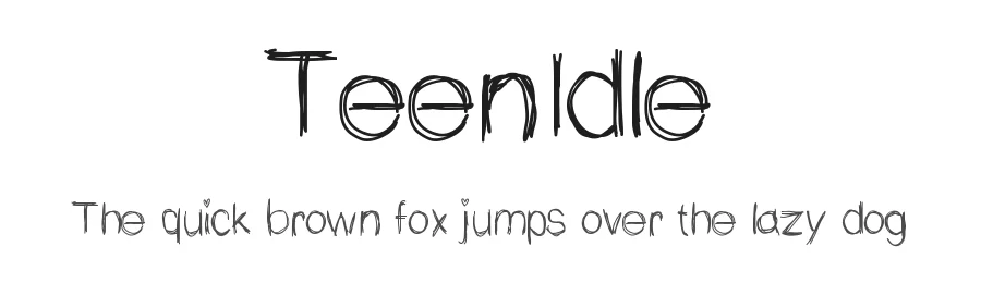 TeenIdle — Display Font