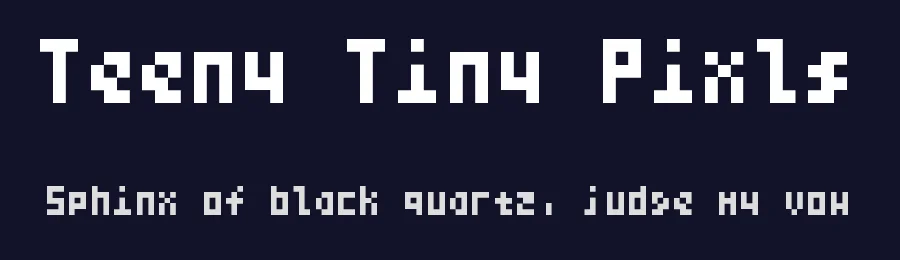 Teeny Tiny Pixls — Display Font — thumbnail 2