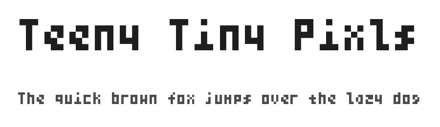 Teeny Tiny Pixls — Display Font