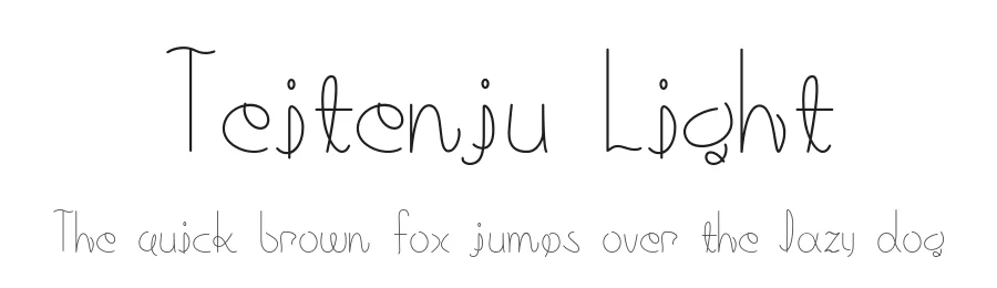 Teitenju Light by 108go, aoki tetsu — Display Font