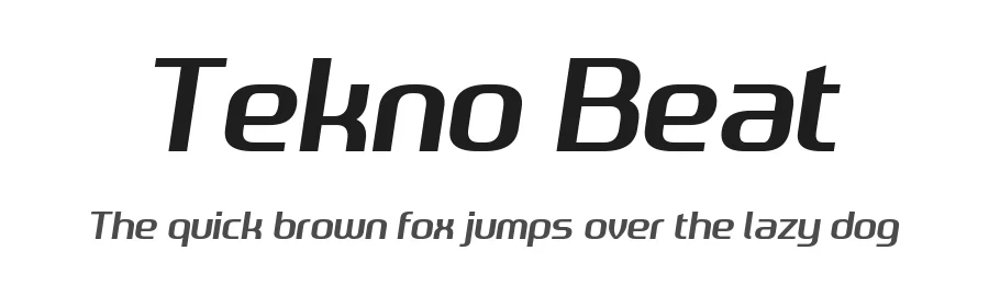 Tekno Beat by Dan P. Lyons — Display Font