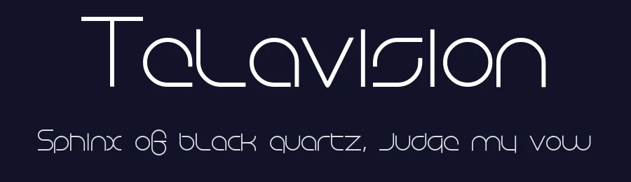 Telavision — Display Font — thumbnail 2