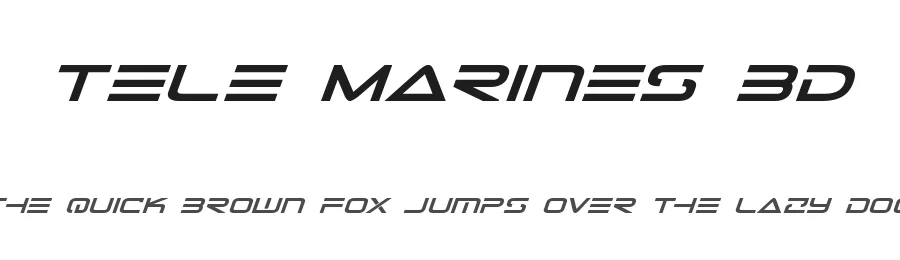 Tele Marines 3D by Daniel Zadorozny — Display Font