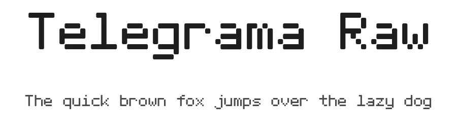 Telegrama Raw by Yamaoka Yasuhiro — Display Font