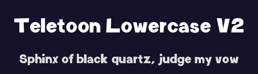 Teletoon Lowercase V2 — Display Font — thumbnail 2