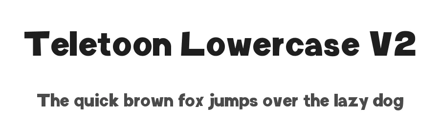 Teletoon Lowercase V2 — Display Font