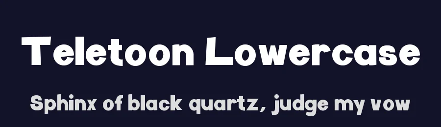 Teletoon Lowercase — Display Font — thumbnail 2