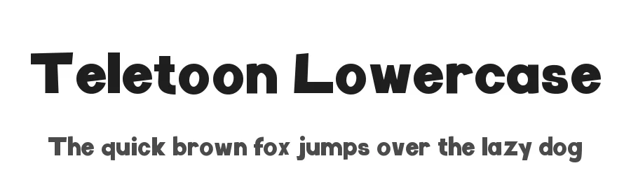 Teletoon Lowercase — Display Font