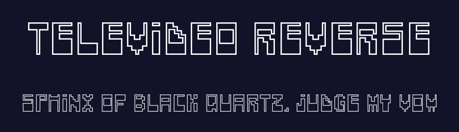 Televideo Reverse by Marika Sartori — Sans Font — thumbnail 2