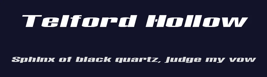 Telford Hollow — Display Font — thumbnail 2