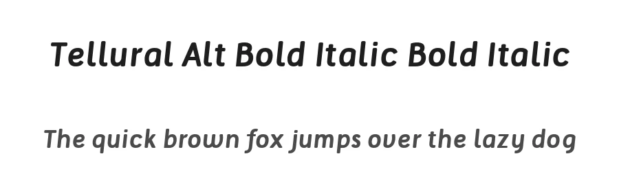 Tellural Alt Bold Italic Bold Italic by Lauren Thompson — Display Font