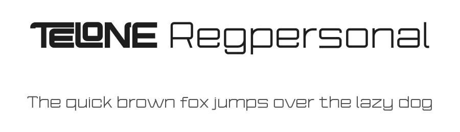 TELONE Regpersonal by rozikan — Display Font