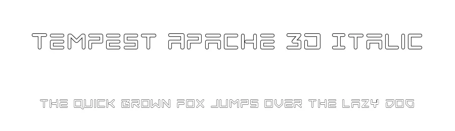 Tempest Apache 3D Italic by Daniel Zadorozny — Display Font