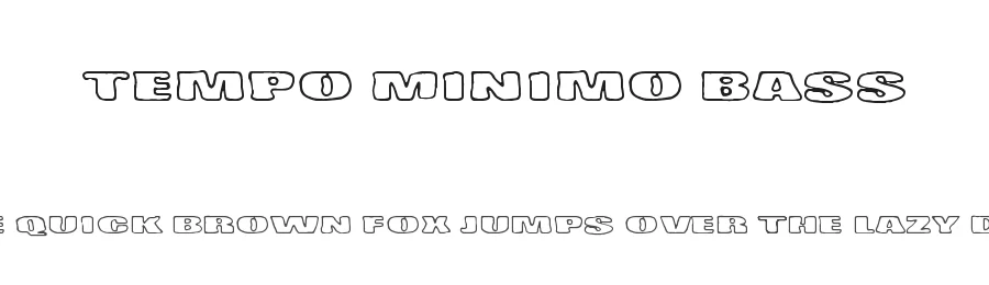 Tempo Minimo Bass by junkohanhero — Display Font