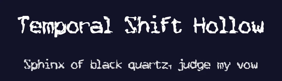 Temporal Shift Hollow — Display Font — thumbnail 2