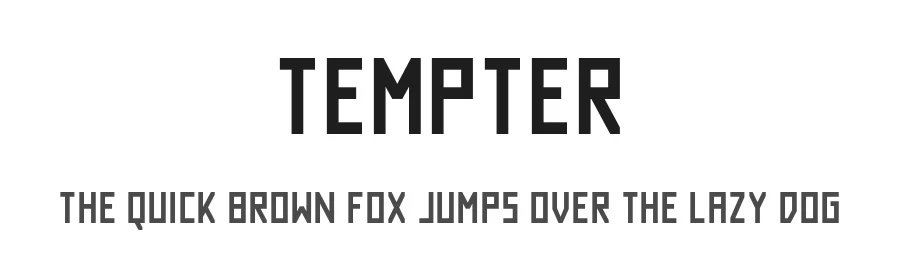Tempter by Allison J James — Display Font